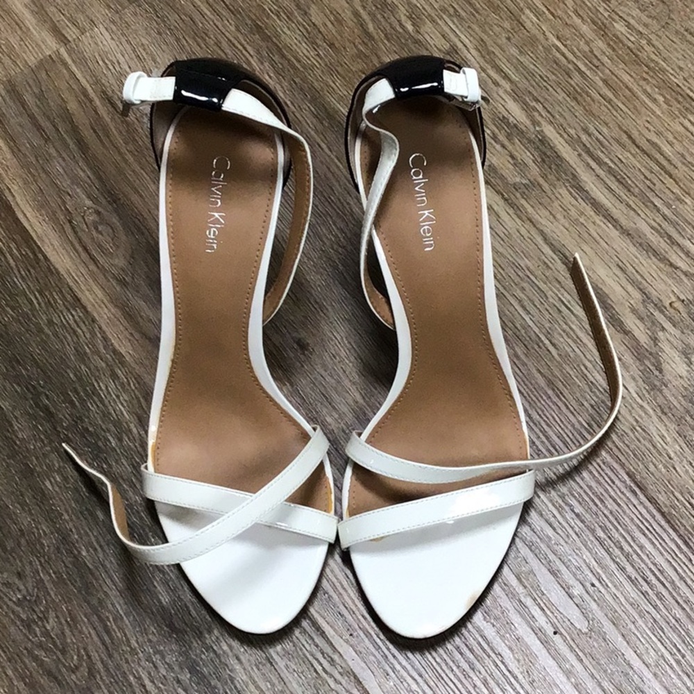Calvin Klein high heel open toe sandals
